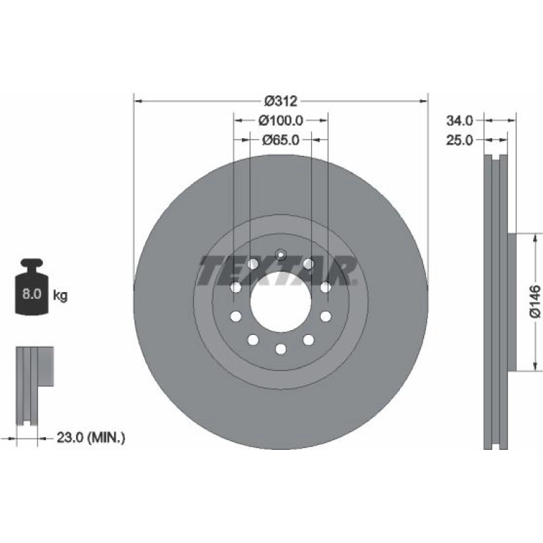Bremsscheibe Vw P. Bora/Golf/Polo 1.8-2.3 99-10 92098505 Bremsscheibe Vw P. Bora/Golf/Polo 1.8-2.3 99-10 92098505