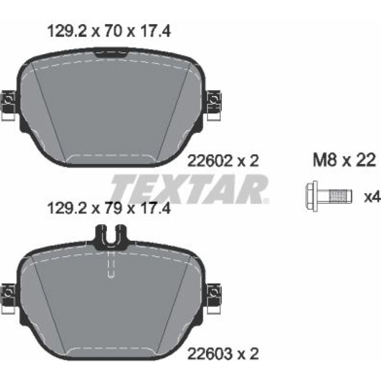 Bremsbelagsatz Db T. W213/X253 3.0-4.0 16 2260201 Bremsbelagsatz Db T. W213/X253 3.0-4.0 16 2260201