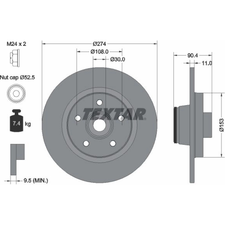 Bremsscheibe Renault T. Kangoo 1.2-1.6 16V 08- Set Mit Abs-Lager 92196203 Bremsscheibe Renault T. Kangoo 1.2-1.6 16V 08- Set Mit Abs-Lager 92196203
