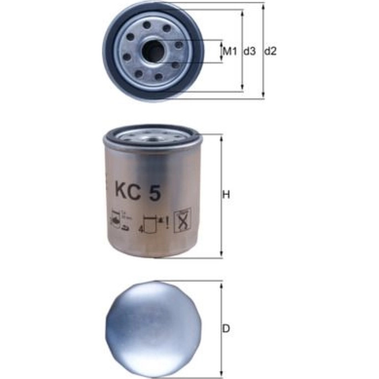 MAHLE Kraftstofffilter KC 5 MAHLE Kraftstofffilter KC 5