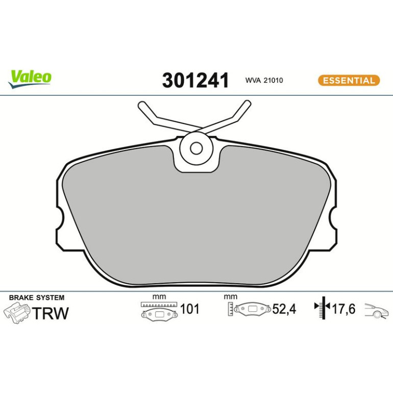 VALEO Bremsbeläge 301241 VALEO Bremsbeläge 301241
