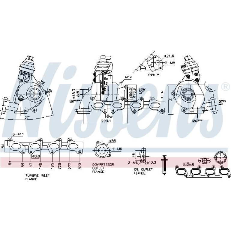 NISSENS Turbolader 93499 NISSENS Turbolader 93499