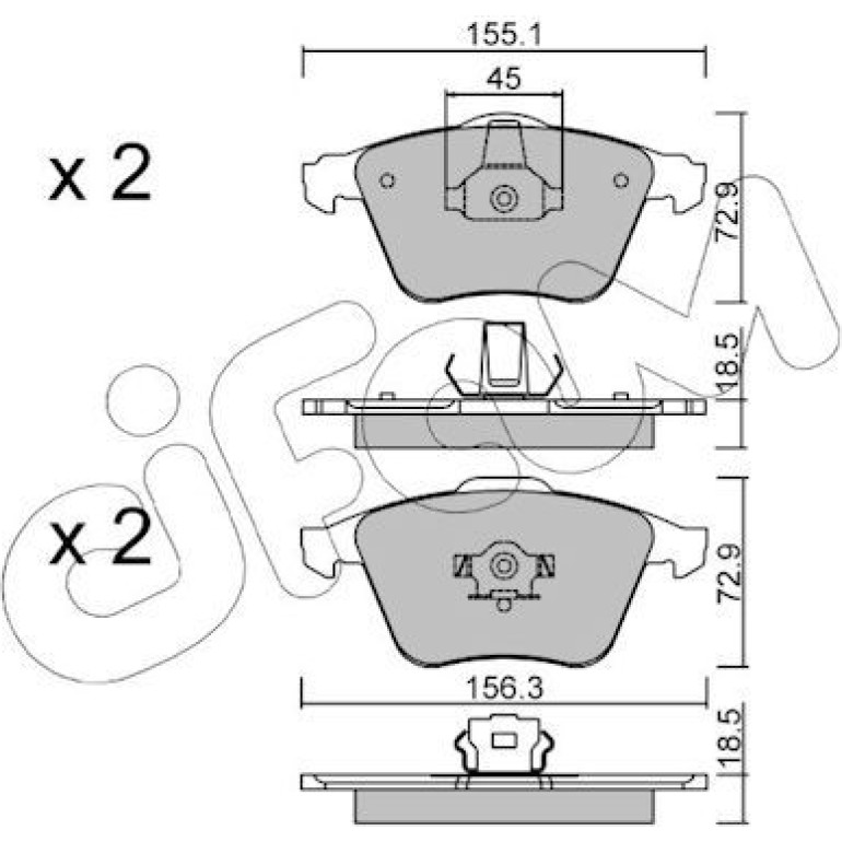 CIFAM Bremsbelagsatz, Scheibenbremse 822-549-3 CIFAM Bremsbelagsatz, Scheibenbremse 822-549-3
