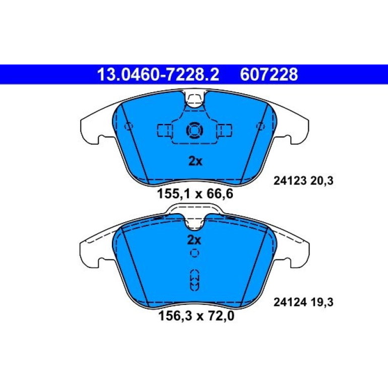 ATE Bremsbelagsatz Ford Vorderachse Mondeo/Galaxy/V70/S80 06 13.0460-7228.2 ATE Bremsbelagsatz Ford Vorderachse Mondeo/Galaxy/V70/S80 06 13.0460-7228.2