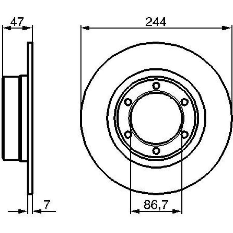 Bremsscheibe VA 0 986 478 050 Bremsscheibe VA 0 986 478 050
