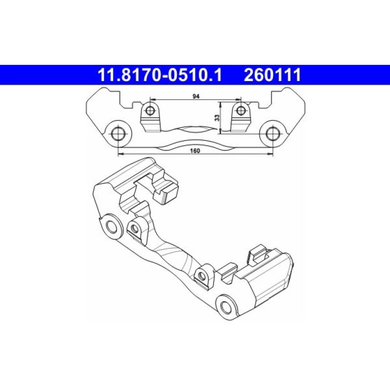 Halter, Bremssattel 11.8170-0510.1 Halter, Bremssattel 11.8170-0510.1