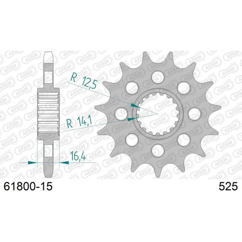 AFAM Ritzel 15 Zähne 61800-15 AFAM Ritzel 15 Zähne 61800-15