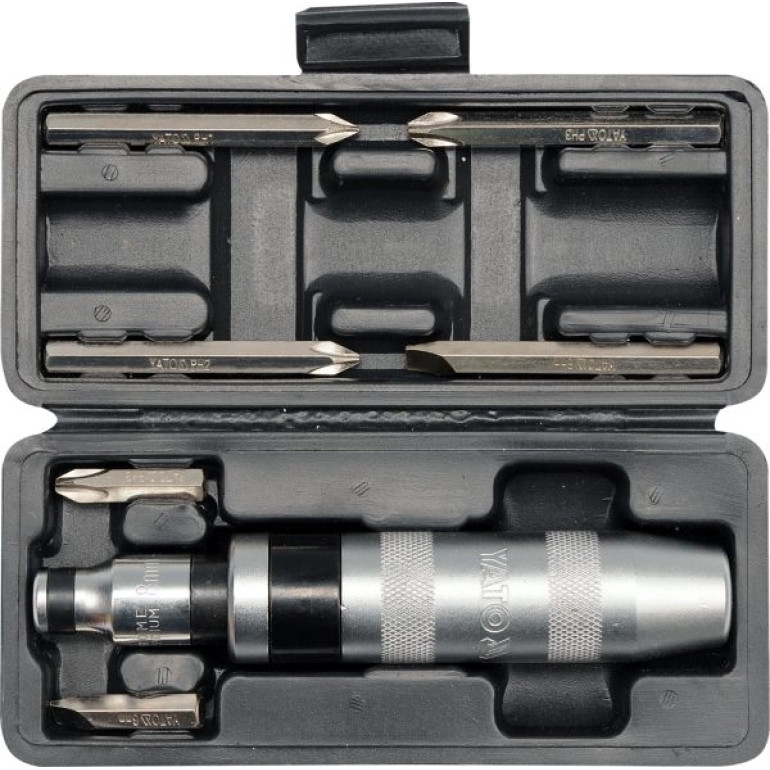 Schlag-Schraubendreher Satz Cr-V 6-Tlg YT-2802 Schlag-Schraubendreher Satz Cr-V 6-Tlg YT-2802