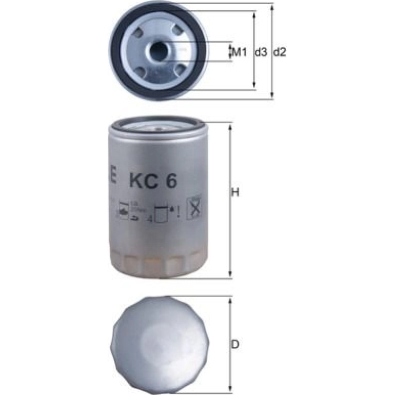 MAHLE Kraftstofffilter KC 6 MAHLE Kraftstofffilter KC 6