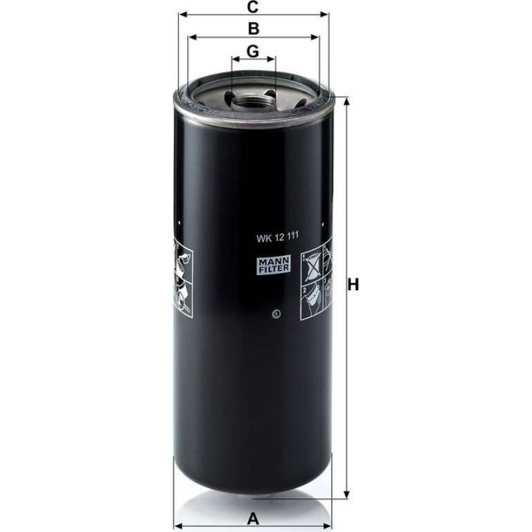 MANN-FILTER Kraftstofffilter WK12111 MANN-FILTER Kraftstofffilter WK12111