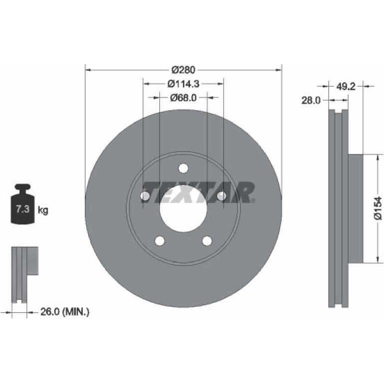 Bremsscheibe Nissan P. Primera 92109403 Bremsscheibe Nissan P. Primera 92109403