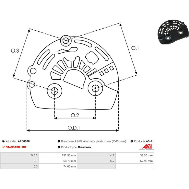 AS-PL Generatorteile APC0008 AS-PL Generatorteile APC0008