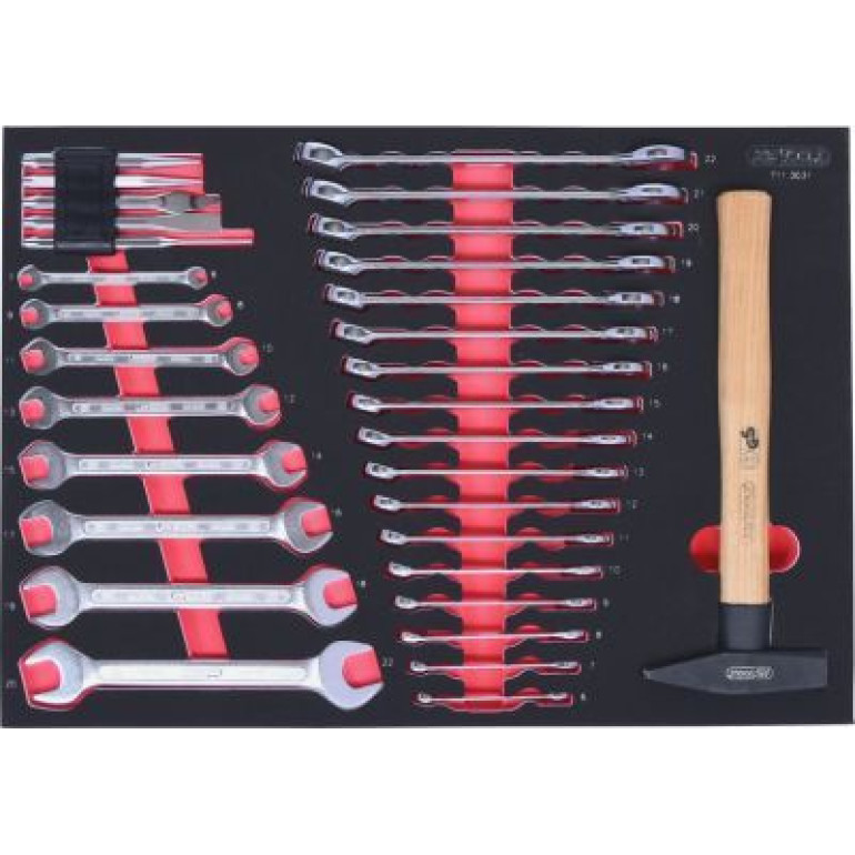 KS TOOLS SCS Schraubenschlüssel- und Hammersatz, metrisch, 31-teilig, Systemeinsatz 1/1 711.3031 KS TOOLS SCS Schraubenschlüssel- und Hammersatz, metrisch, 31-teilig, Systemeinsatz 1/1 711.3031