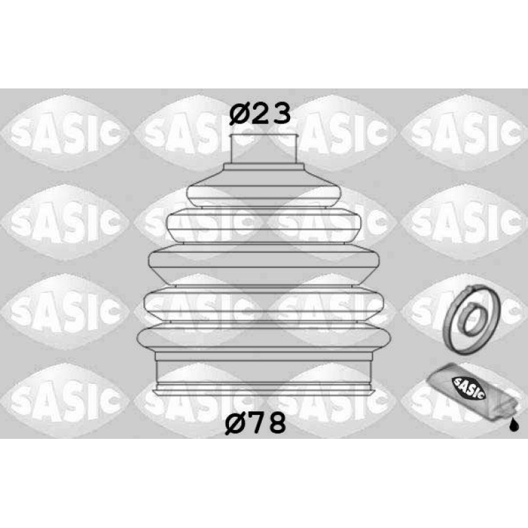 SASIC Faltenbalgsatz, Antriebswelle 1906019 SASIC Faltenbalgsatz, Antriebswelle 1906019