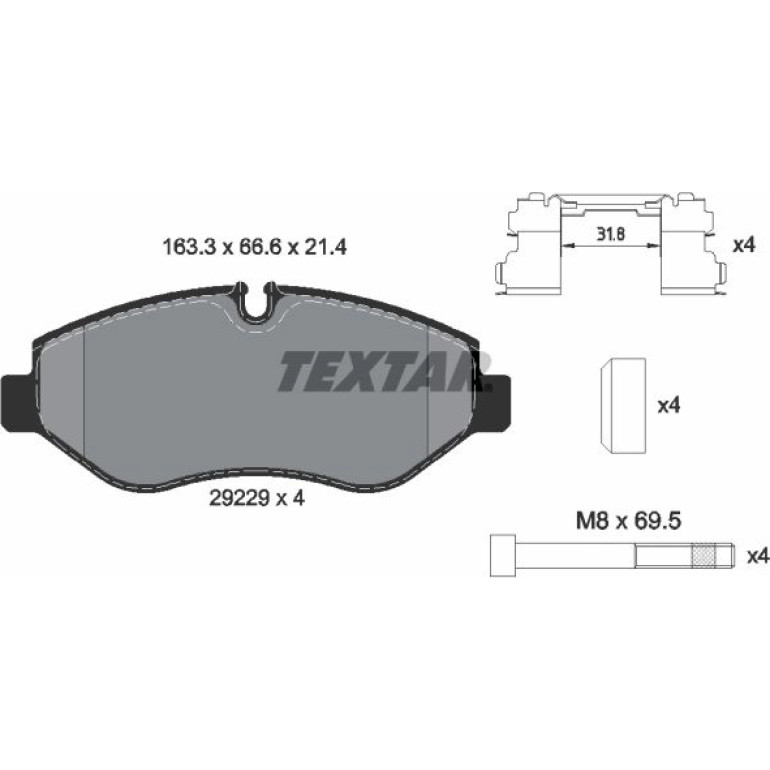 Bremsbelagsatz Iveco P. Daily 06-/11-/14 2922901 Bremsbelagsatz Iveco P. Daily 06-/11-/14 2922901
