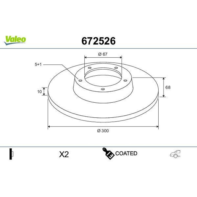 VALEO Bremsscheibe 672526
