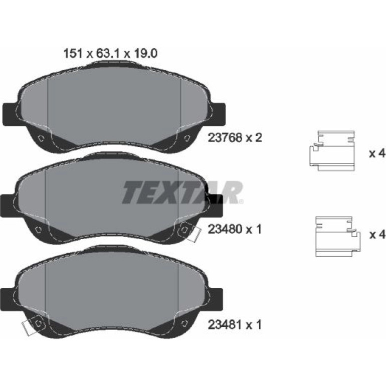 Bremsbelagsatz Toyota P. Avensis 03 2376802 Bremsbelagsatz Toyota P. Avensis 03 2376802