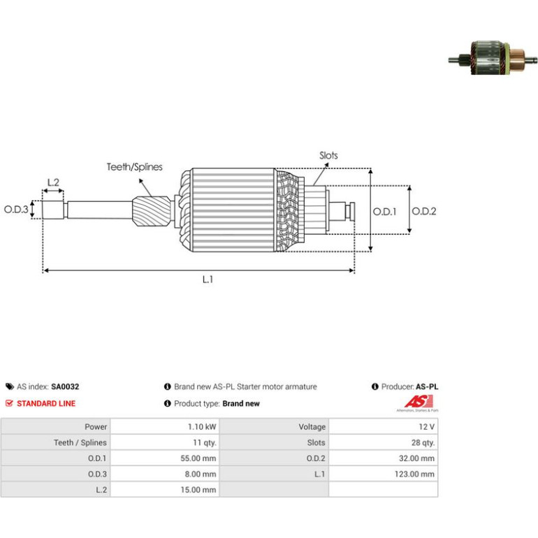 Anker, Starter SA0032 Anker, Starter SA0032