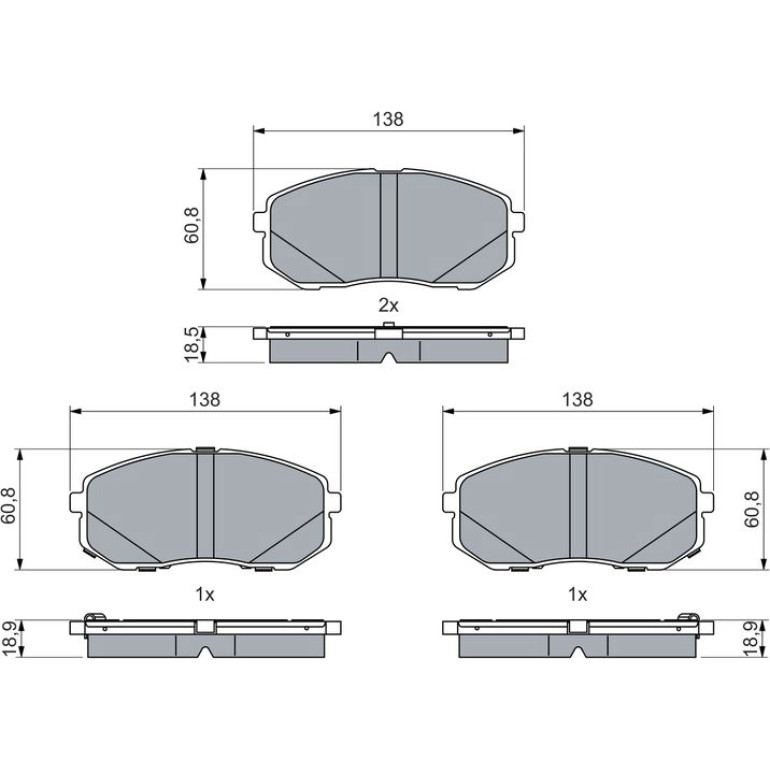 Bremsbelag 0 986 460 077 Bremsbelag 0 986 460 077