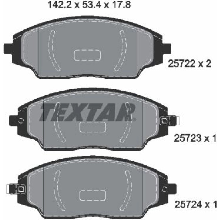 Bremsbelagsatz Chevrolet P. Aveo 1.2-1.8 11 2572201