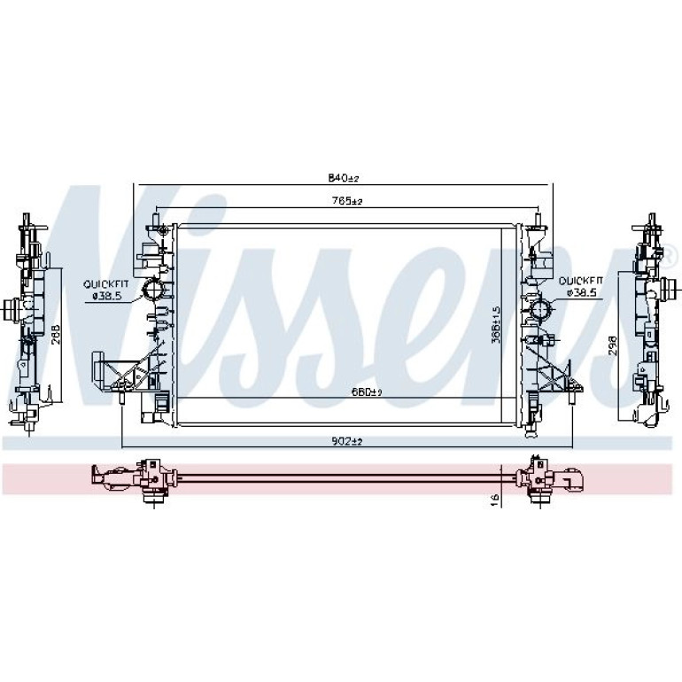 Wasserkühler PKW 630798 Wasserkühler PKW 630798