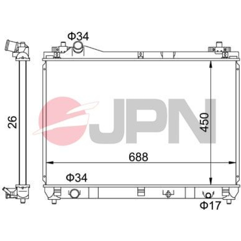 JPN Kühler, Motorkühlung 60C9049-JPN JPN Kühler, Motorkühlung 60C9049-JPN