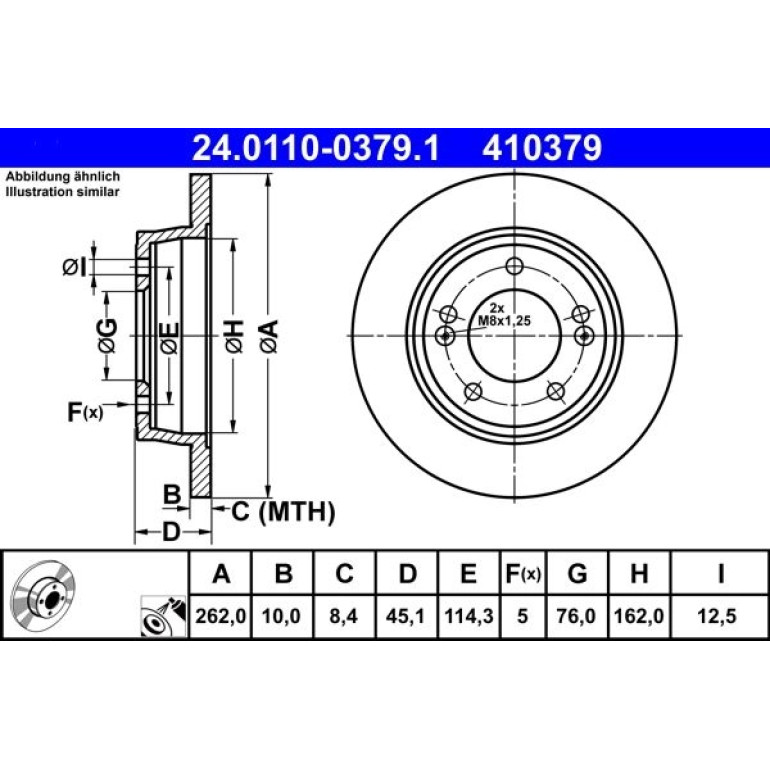 Bremsscheibe Hyundai T. I30 1.4-1.6 11 24.0110-0379.1 Bremsscheibe Hyundai T. I30 1.4-1.6 11 24.0110-0379.1