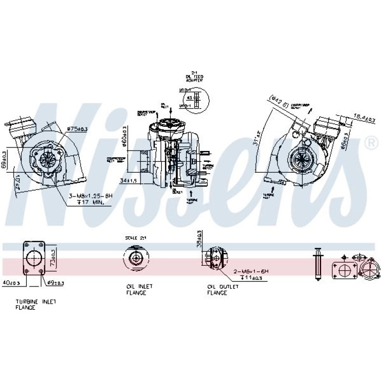 NISSENS Turbolader 93175
