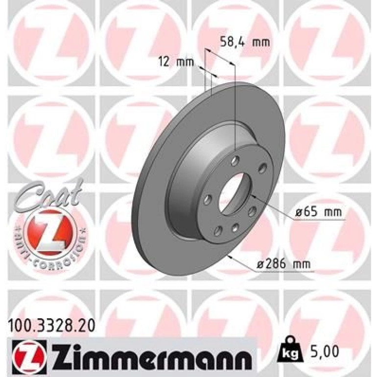ZIMMERMANN Bremsscheibe 100.3328.20