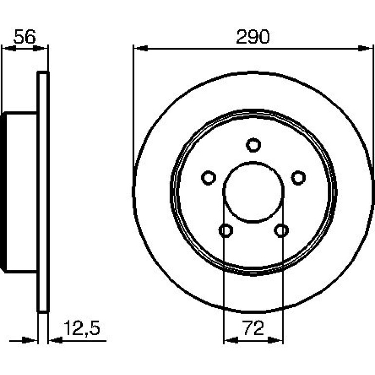 Bremsscheibe HA 0 986 479 102 Bremsscheibe HA 0 986 479 102