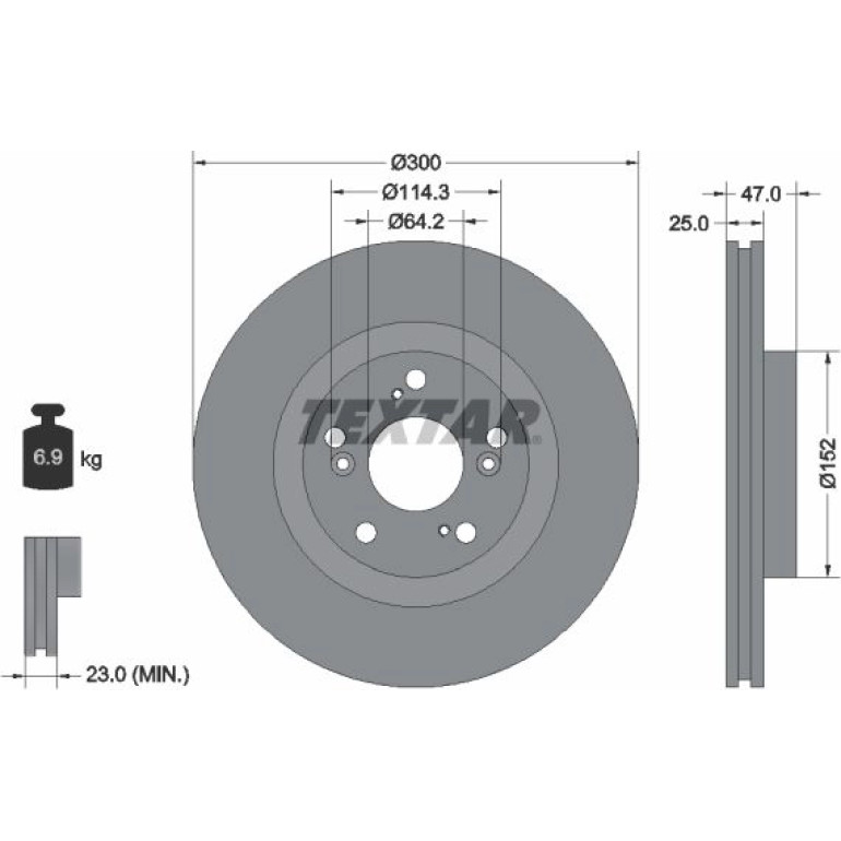 Bremsscheibe Honda P. Civic 01- Type-R 92125000