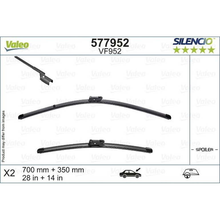 VALEO Silencio Flat Blade Set 577952 VALEO Silencio Flat Blade Set 577952