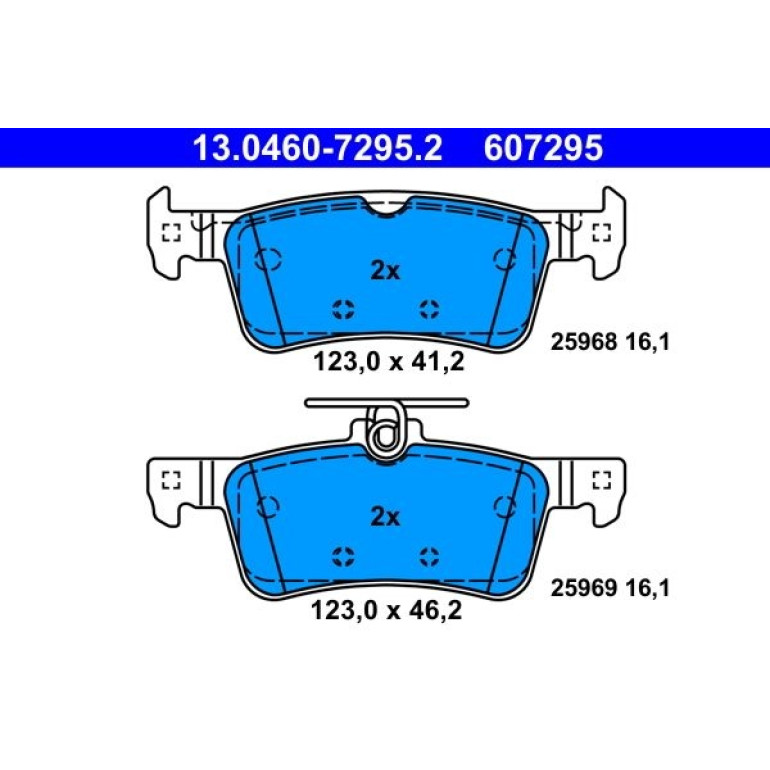 Bremsbelagsatz Peugeot T. 308 1.2-2.0 13 13.0460-7295.2 Bremsbelagsatz Peugeot T. 308 1.2-2.0 13 13.0460-7295.2