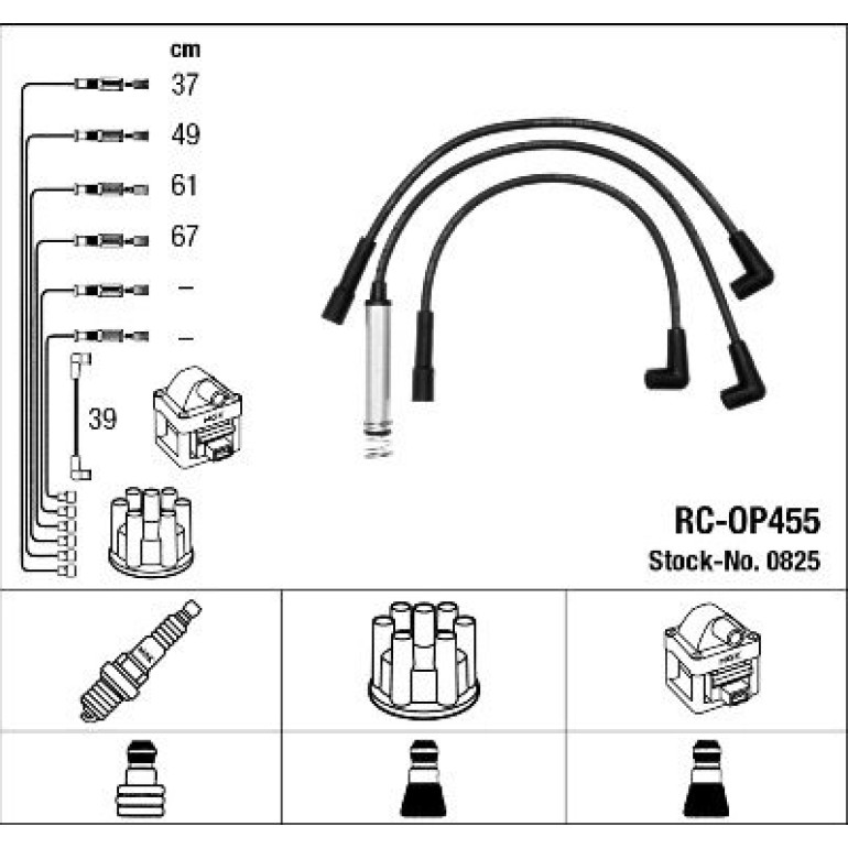 Zündleitungssatz RC-OP455 Zündleitungssatz RC-OP455