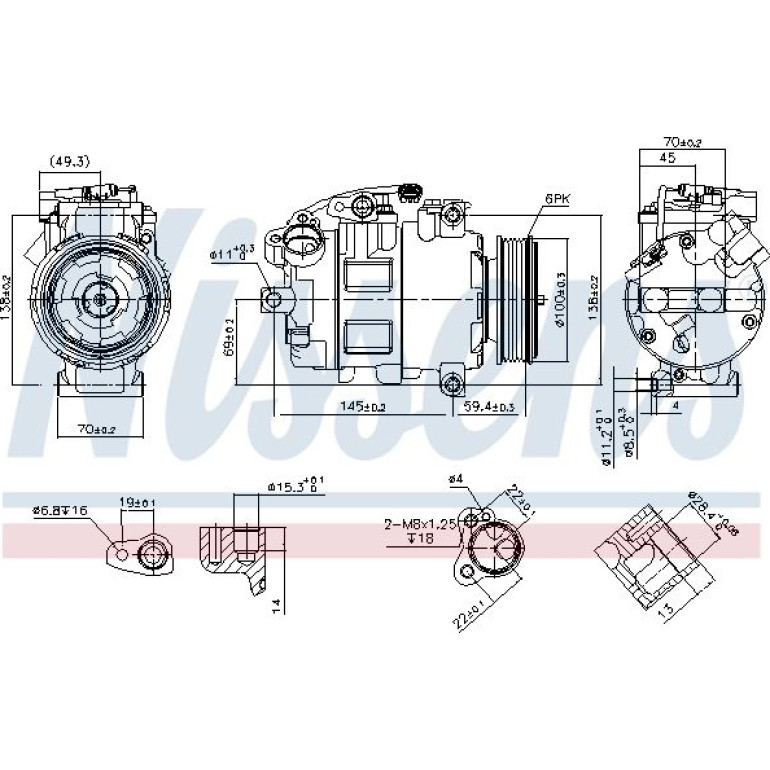 NISSENS Kompressor 890068 NISSENS Kompressor 890068