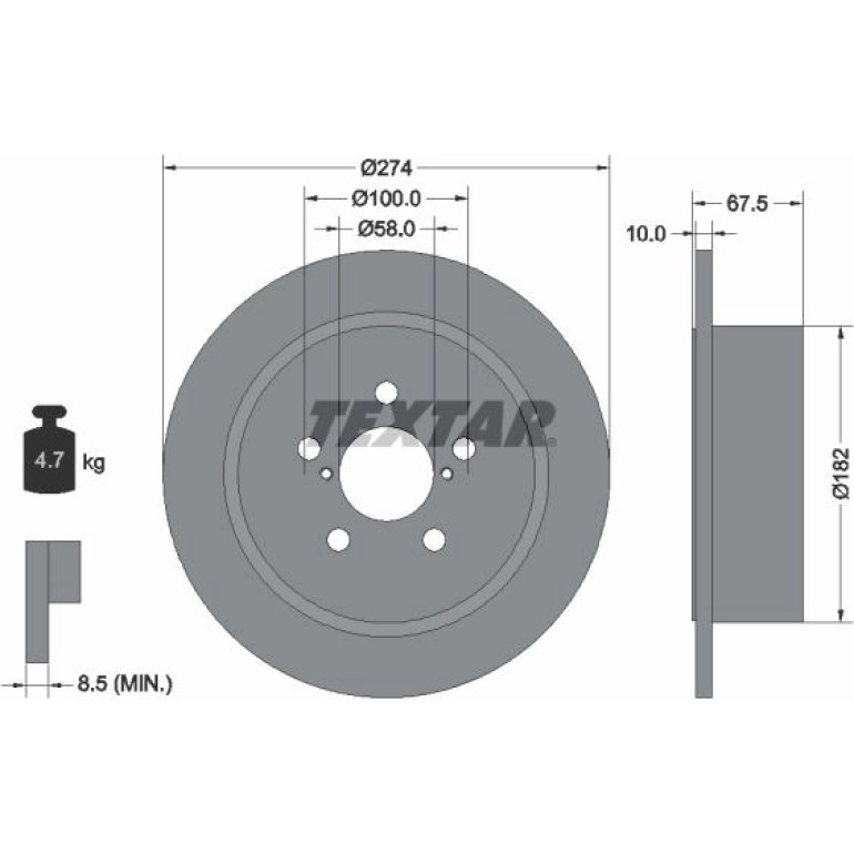 Bremsscheibe Subaru T. Legacy 03 92167800 Bremsscheibe Subaru T. Legacy 03 92167800