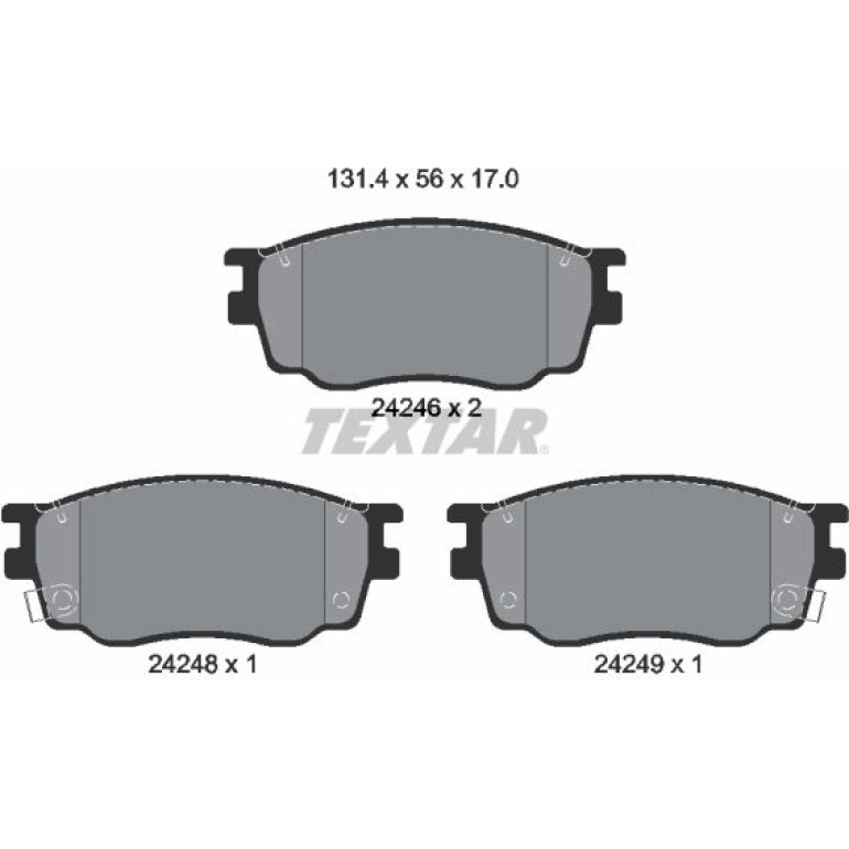 Bremsbelagsatz Mazda S. 6 02- 1.8B 2424601 Bremsbelagsatz Mazda S. 6 02- 1.8B 2424601
