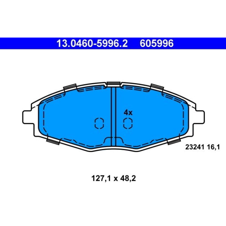 Bremsbelagsatz Daewoo P.Lanos 1,3-1,5/Matiz 0,8-1,0 97-05 13.0460-5996.2 Bremsbelagsatz Daewoo P.Lanos 1,3-1,5/Matiz 0,8-1,0 97-05 13.0460-5996.2