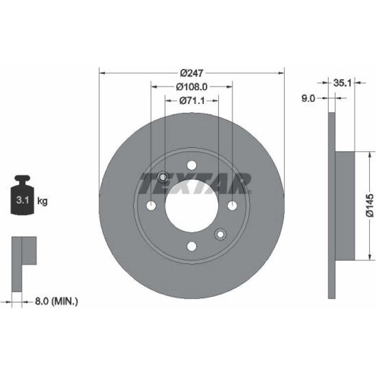 Bremsscheibe Citroen T. C3/Xsar 92111703 Bremsscheibe Citroen T. C3/Xsar 92111703
