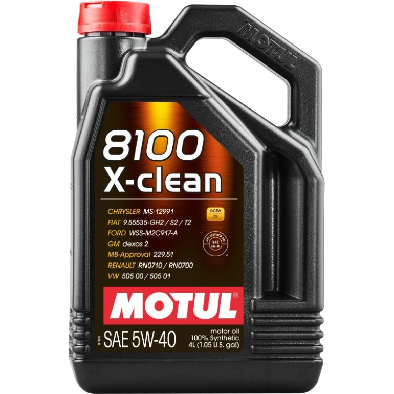 Motul 8100 X-Clean Motoröl 5W-40 C3 4 Liter 104720 Motul 8100 X-Clean Motoröl 5W-40 C3 4 Liter 104720