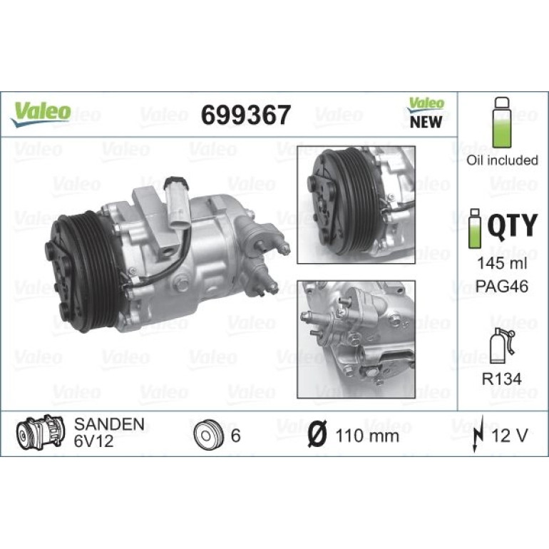 Kompressor, Klimaanlage 699367 Kompressor, Klimaanlage 699367