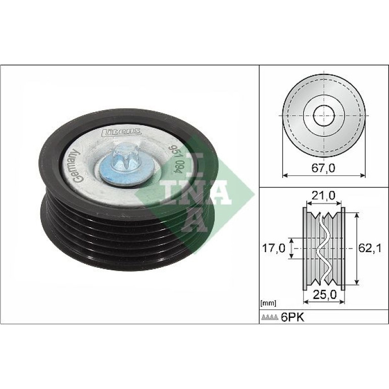 Umlenk-/Führungsrolle, Keilrippenriemen 532 0629 10 Umlenk-/Führungsrolle, Keilrippenriemen 532 0629 10