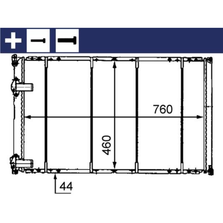 Kühler, Motorkühlung CR 526 000S Kühler, Motorkühlung CR 526 000S