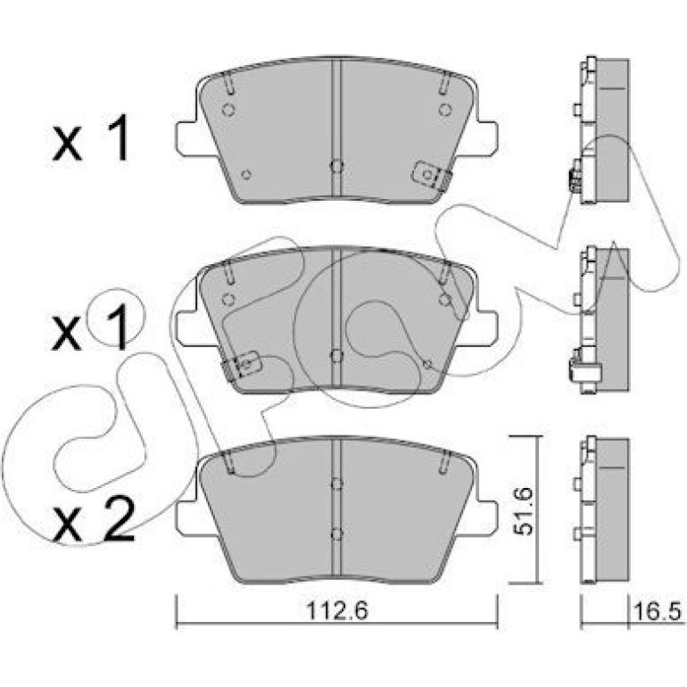 CIFAM Bremsbelagsatz, Scheibenbremse 822-1242-0 CIFAM Bremsbelagsatz, Scheibenbremse 822-1242-0