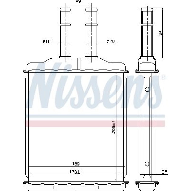Heizkühler PKW 76505 Heizkühler PKW 76505