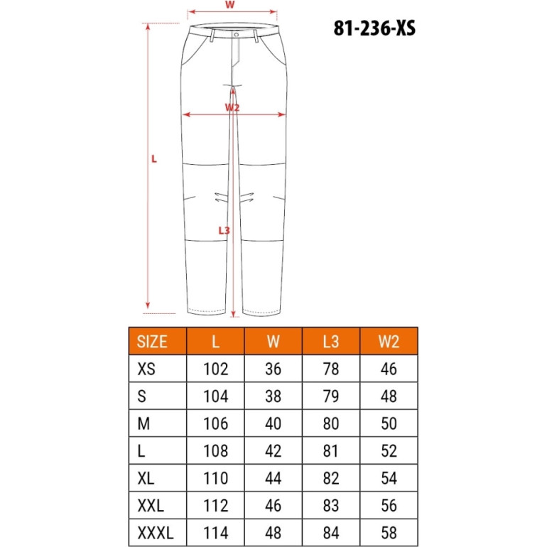 Denim-Arbeitshose, Schwarz, Größe Xl 81-236-XL Denim-Arbeitshose, Schwarz, Größe Xl 81-236-XL