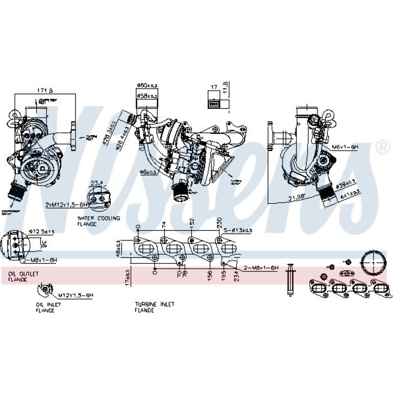 NISSENS Turbolader 93414 NISSENS Turbolader 93414