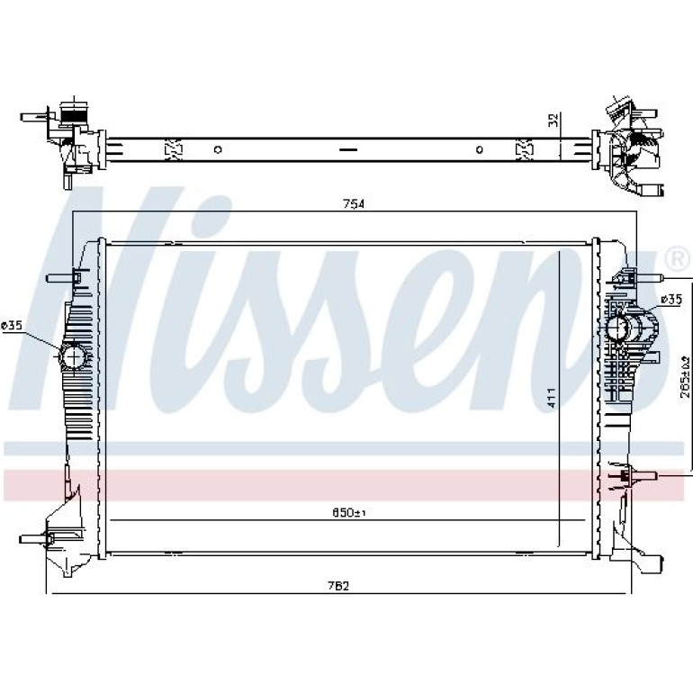 Wasserkühler PKW 637648 Wasserkühler PKW 637648