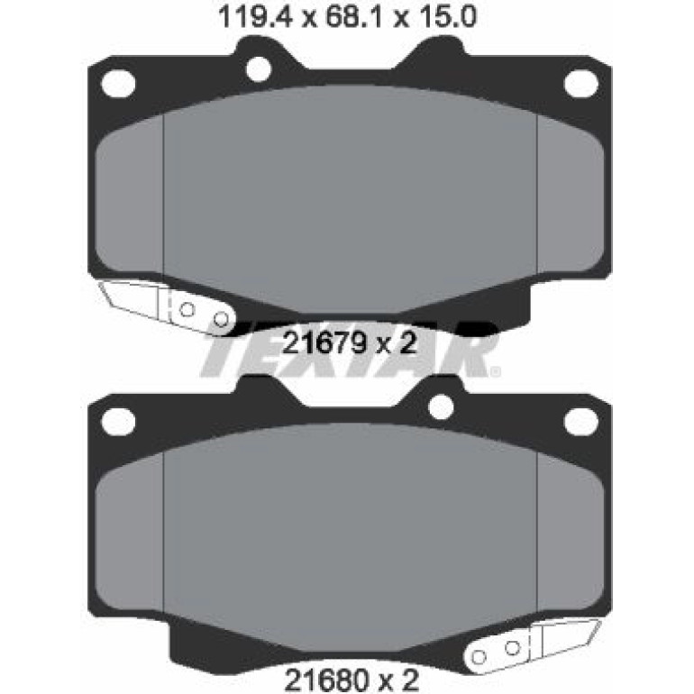 Bremsbelagsatz Toyota P. Hi-Lux 06 2168001 Bremsbelagsatz Toyota P. Hi-Lux 06 2168001