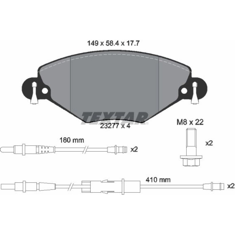 Bremsbelagsatz Citroen P. C5 2327701 Bremsbelagsatz Citroen P. C5 2327701